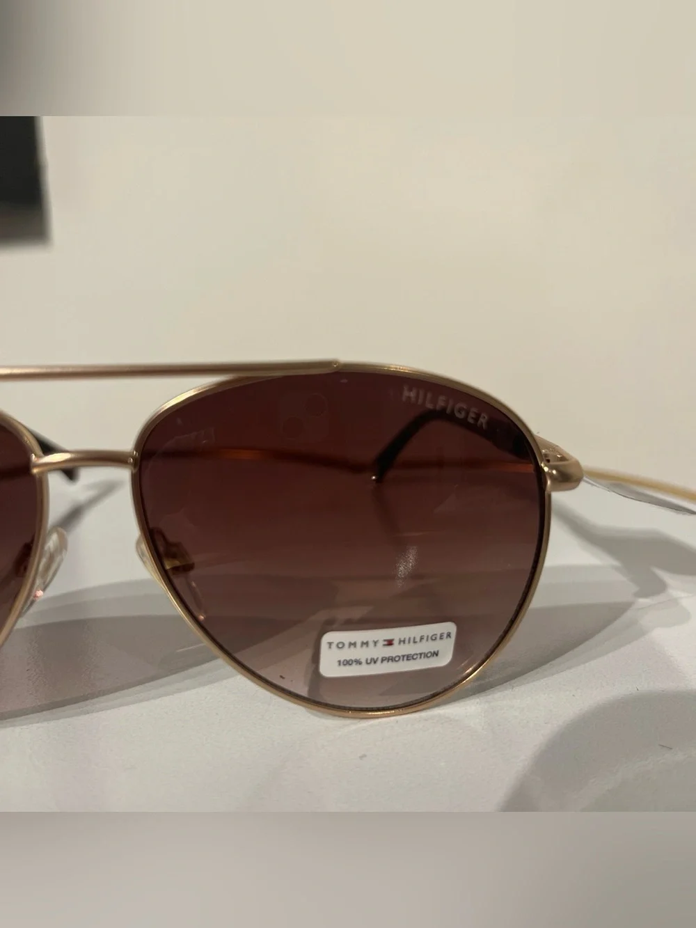 Tommy Hilfiger Aviator Sunglasses NWT Tortoise shell color